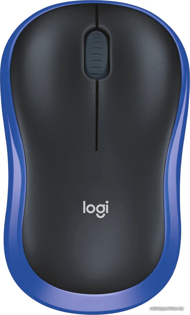 Мышь Logitech M186 (черный/синий)