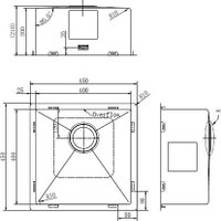 Кухонная мойка Aquasanita DER 100 X + cмеситель AquaSanita 5553-T graphite