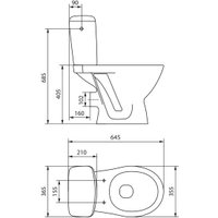 Унитаз напольный Cersanit Mito Koral 010/011 S-MK-MI-KORAL