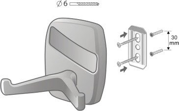 

Крючок для ванны Bisk Oregon 79703