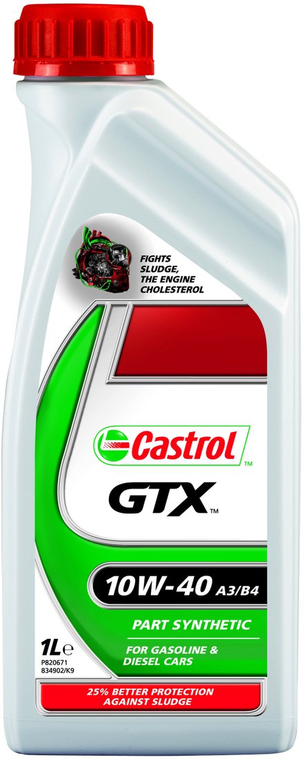 

Моторное масло Castrol GTX 10W-40 A3/B4 1л