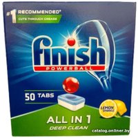 Таблетки для посудомоечной машины Finish All in 1 Deep Clean Лимон (50 шт)