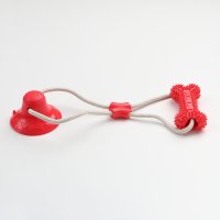 Игрушка для собак Sima-Land Кость на присоске 7916136 (красный)