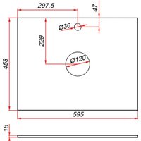 ЗОВ Тумба для ванной Дион 60 со столешницей D60LWP0M9003MKV5-T595C2 (белый матовый)
