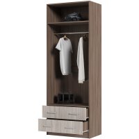 Шкаф распашной Стендмебель Дуэт двухстворчатый (ясень шимо светлый/ясень шимо темный)