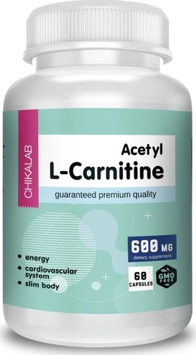 L-карнитин Chikalab L-Сarnitine 600 (60 капсул)