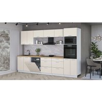 Готовая кухня Интерлиния Мила Лайт 3.2-ПМ1 (персидский жемчуг/персидский жемчуг/дуб бунратти) в Бресте