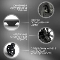 Коляска прогулочная «книга» Bubago Duo X BG 194-1 (черный)