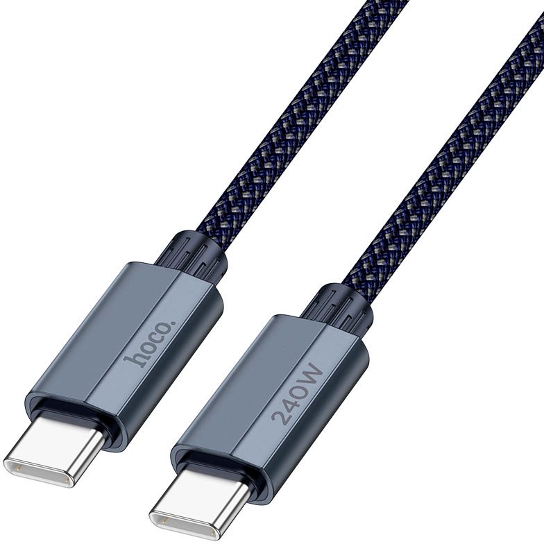 

Кабель Hoco U134 240W USB Type-C - USB Type-C (1.8 м, темно-синий)