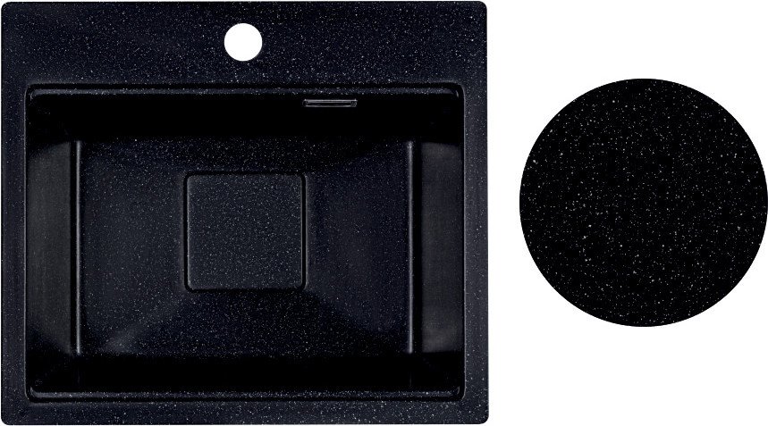 

Кухонная мойка Marblan Comfort 48 (черный, с сифоном)