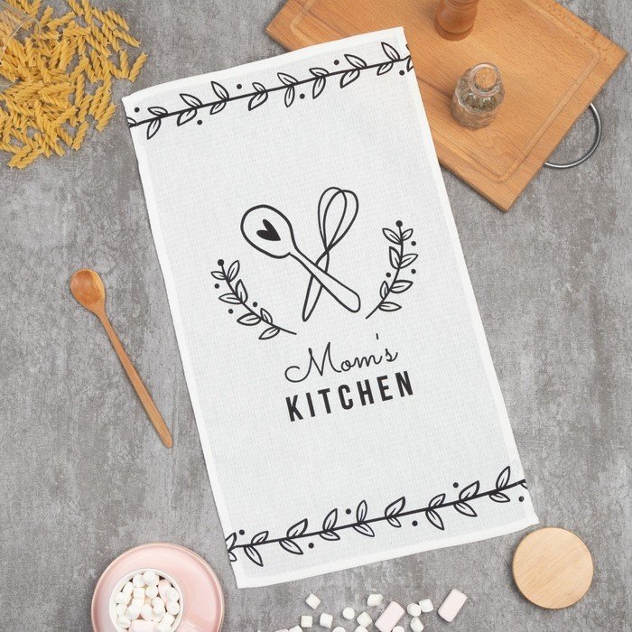 

Полотенце Доляна Mom's kitchen 7690547 (белый)
