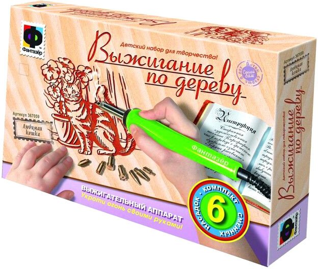 

Набор для выжигания Фантазер Прибор для выжигания. «Любимая кошка» 367059
