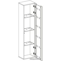 Шкаф-пенал НК-Мебель Point Тип-41 (белый/белый глянец)