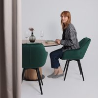 Кухонный стол Lepremo AV 1317 HPL+МДФ 1200 (дуб вотан/черный)