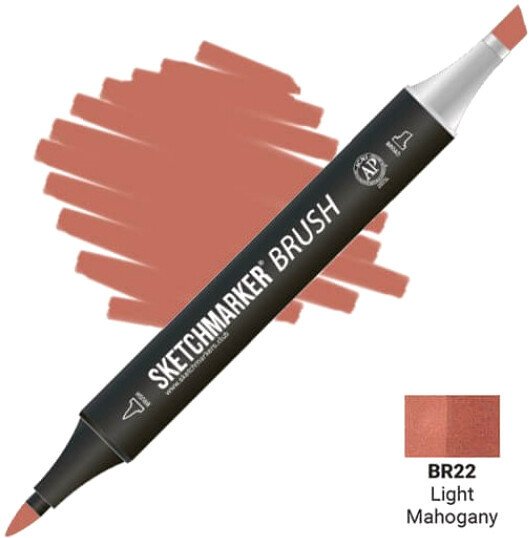 

Маркер художественный Sketchmarker Brush Двусторонний BR22 SMB-BR22 (светлый коричневато-красный)