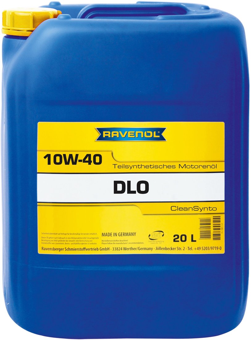 

Моторное масло Ravenol DLO 10W-40 20л