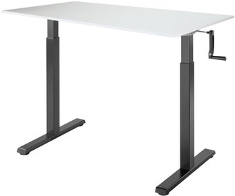 ErgoSmart Manual Desk Compact 1380x800x18 мм (альпийский белый/черный)