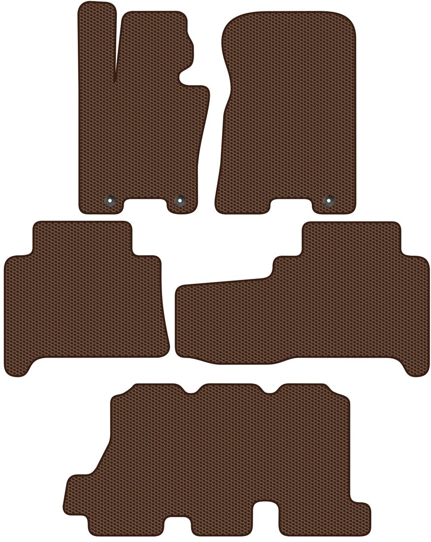 

Комплект ковриков для авто Alicosta Kia Mohave I (suv / HM2) 2019 - Н.В. +3 ряд (коричневый, сота)