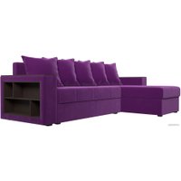 Угловой диван Лига диванов Дубай лайт правый 114171 (микровельвет фиолетовый)