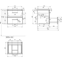  Cersanit Тумба под умывальник Lara 50 Como 50 64132 (орех)