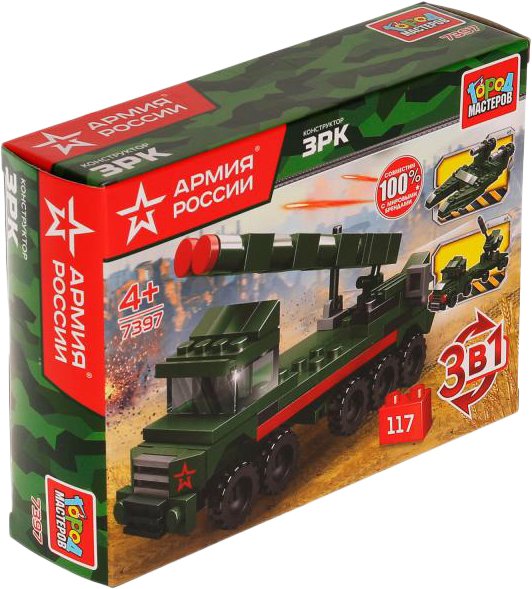 

Конструктор Город мастеров Армия России 7397-JS 3 в 1 ЗРК