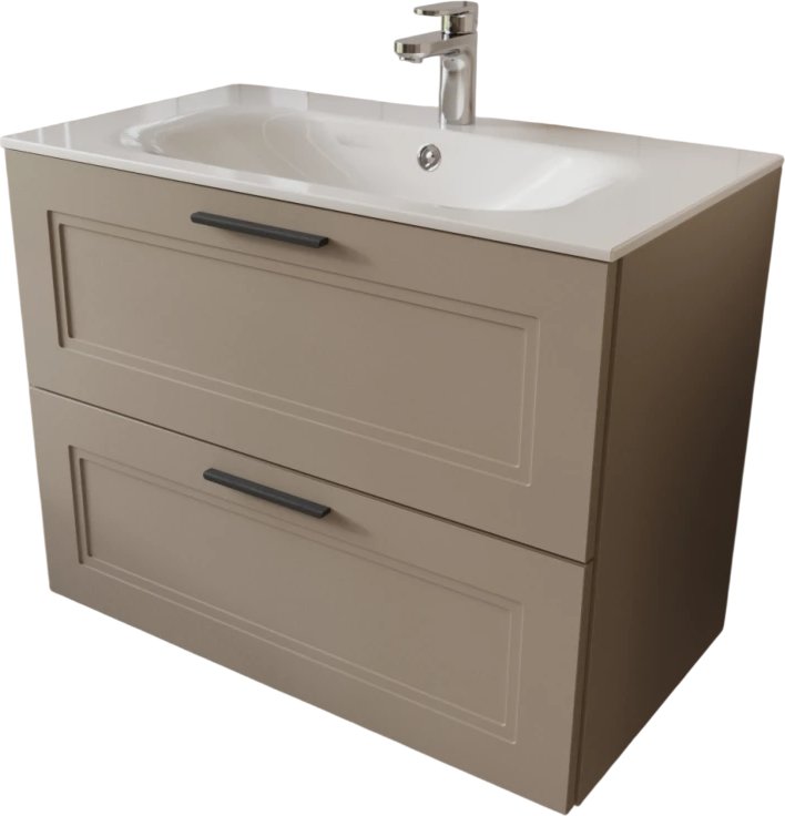 TERMINUS Тумба с умывальником Классик 80x62x45 с 2 ящиками CLA10802200501O (капучино)