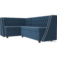 Угловой диван Лига диванов Лофт 104587 (левый, голубой)