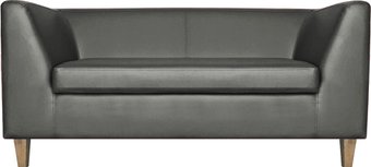 Софа Brioli Дедрик М двухместный (экокожа, L21 серый/светлые ножки)