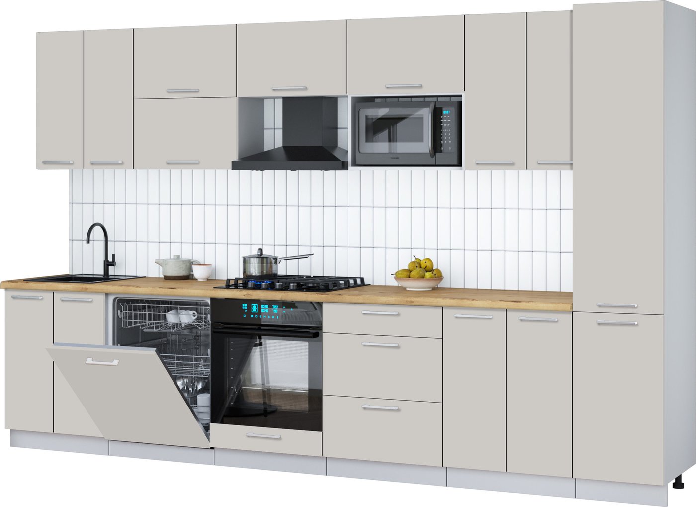 

Готовая кухня Интерлиния Мила Gloss 3.4-ПМ2 (кашемир/кашемир/дуб бунратти)