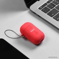 Bluetooth гарнитура Hoco E39 (для левого уха, белый/красный)