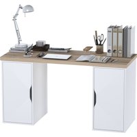Офисный стол Mebelain Ингар 2/DV/DV (дуб беленый/белый)
