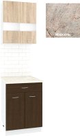 

Готовая кухня Кортекс-мебель Корнелия Экстра 60р1ш2д (дуб сонома/венге/марсель)