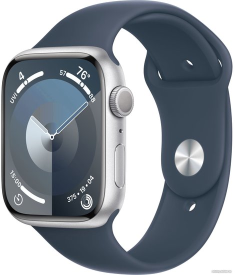 Apple Watch Series 9 45 мм (, srebrny/niebieski, /L)