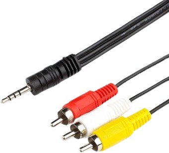 Кабель Jett 285-003 3.5 Jack - 3RCA (3 м, черный)