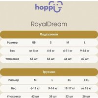 Трусики-подгузники Hoppi RoyalDream L 9-14кг HB-041-L (38шт)