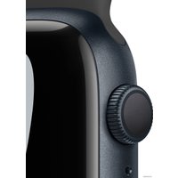 Умные часы Apple Watch Nike Series 7 45 мм (полуночный/черный спортивный)