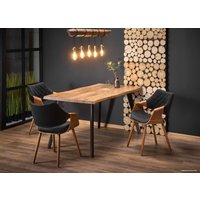 Кухонный стол Halmar Dickson 120-180/80 (дуб натуральный/черный)