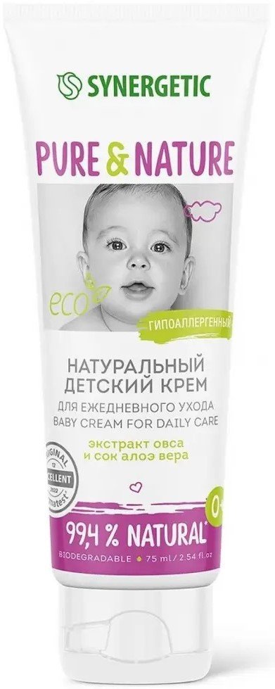 

Крем детский Synergetic Крем детский гипоаллергенный 0+ 75мл