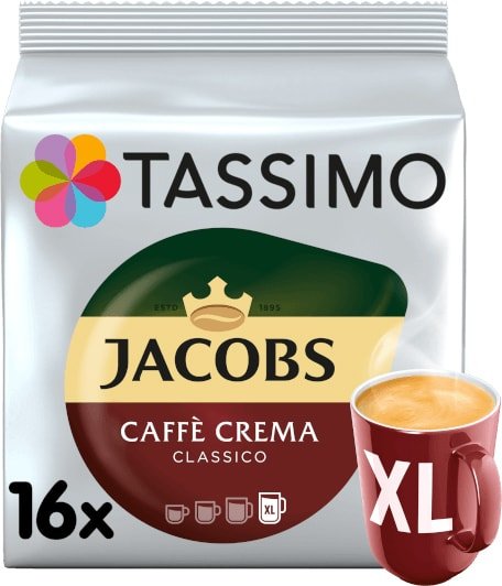 

Кофе в капсулах Tassimo Jacobs Caffe Crema Classico XL 16 шт
