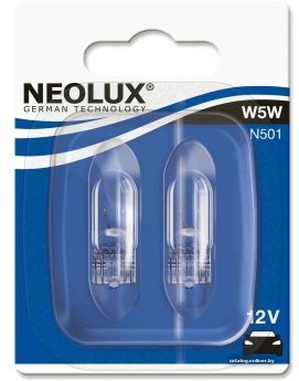 Лампа накаливания Neolux W5W Standart 2шт [N501-02B]
