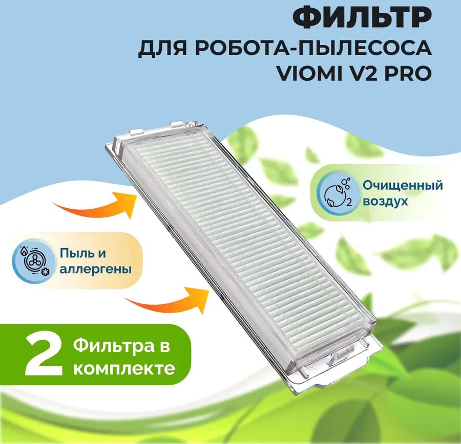 

HEPA-фильтр USBTOP для Viomi V2 Pro (2 шт) 558509