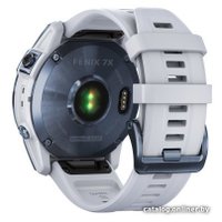 Умные часы Garmin Fenix 7X Sapphire Solar (голубой минерал/белый камень)