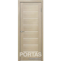 Межкомнатная дверь Portas S21 70x200 (лиственница крем, стекло lacobel белый лак)