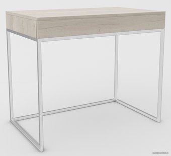 Туалетный столик без зеркала Hype Mebel Авелин 90x40 (белый/древесина белая)