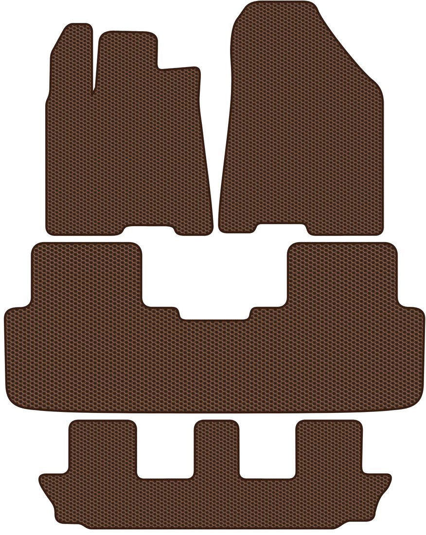 

Комплект ковриков для авто Alicosta Changan CS95 II (suv) 2023 - Н.В. +3 ряд (коричневый, сота)