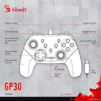 Геймпад A4Tech Bloody GP30 (черный/голубой)