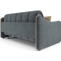 Диван Мебель-АРС Давос ППУ 180x200 см M2-111 5-42 (велюр серо-синий HB-178/26)