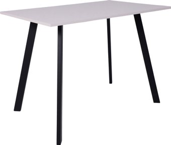 Кухонный стол ЭлиГард Solo 102x67 (белый структурный/черный)
