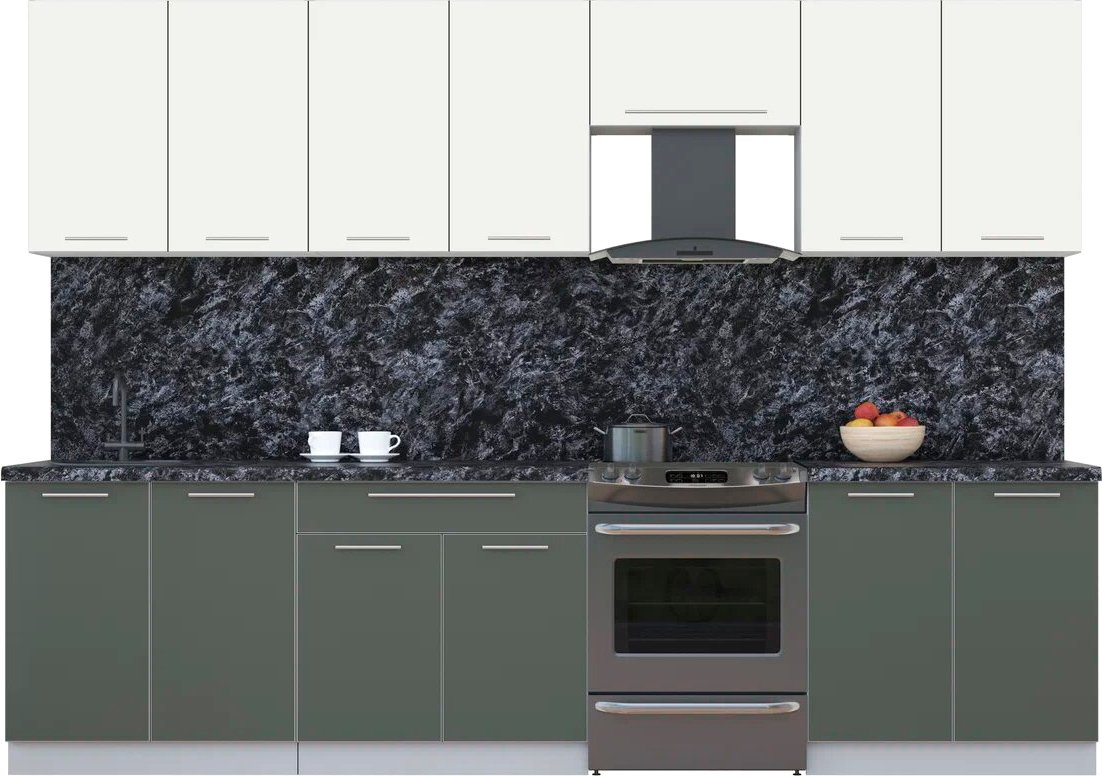 

Кухонный модуль Интерлиния Мила Пластик 3.0 А (зефирный/шторм/кастилло темный)