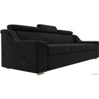 Диван Лига диванов Линдос (велюр, черный)
